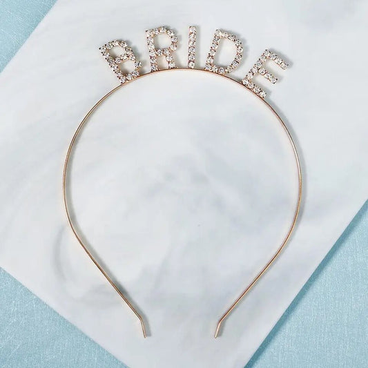 Gold diamante BRIDE hen do headband