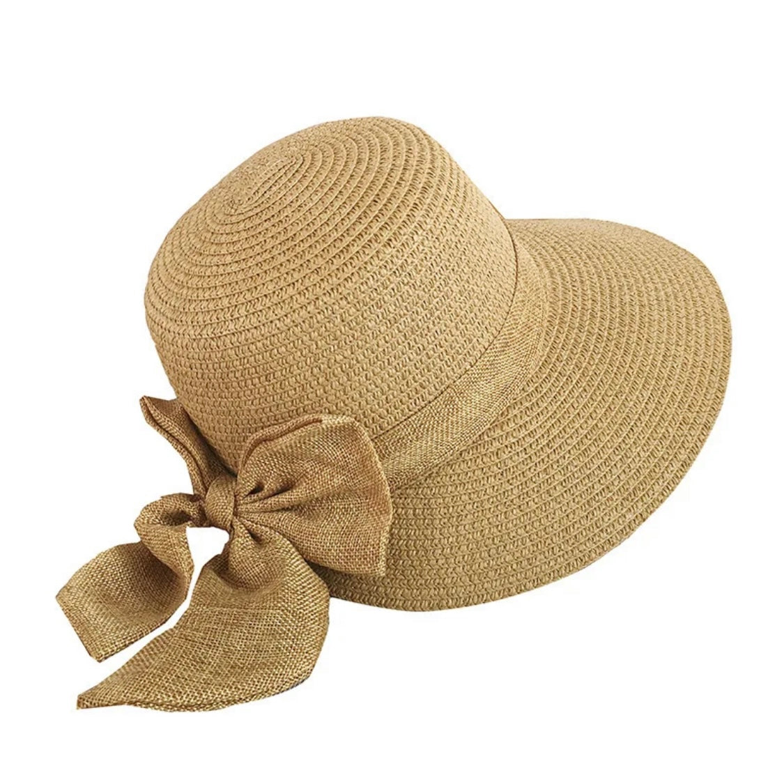 Black Bow straw hat