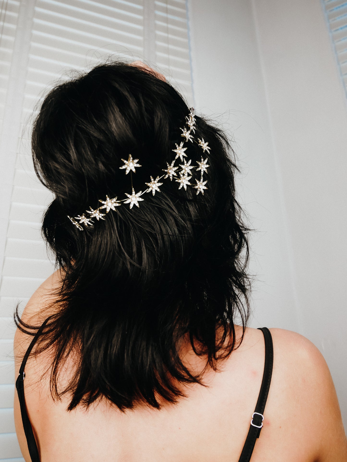 Starry gazer bridal headpiece