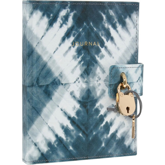 Tie dye lock and key journal notebook