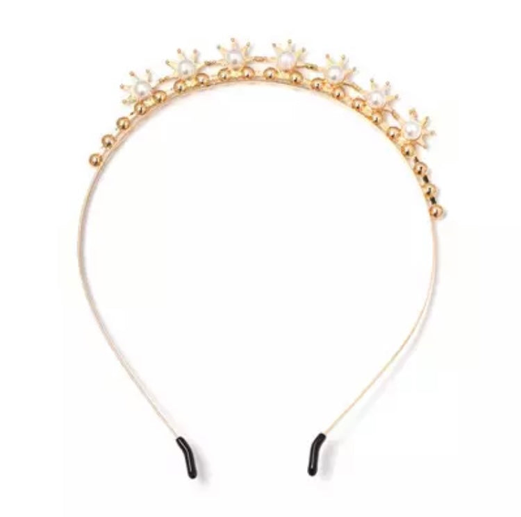 Gold Sun Pearl headband