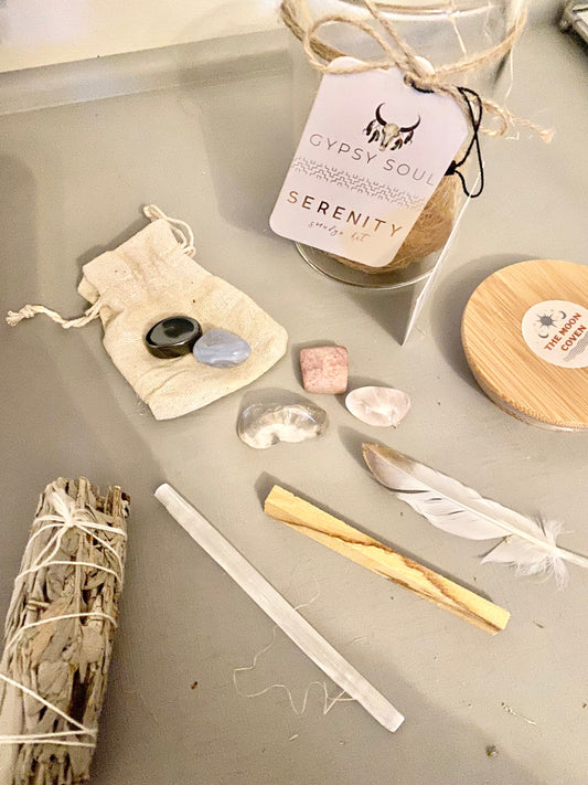 Serenity smudge kit in a jar