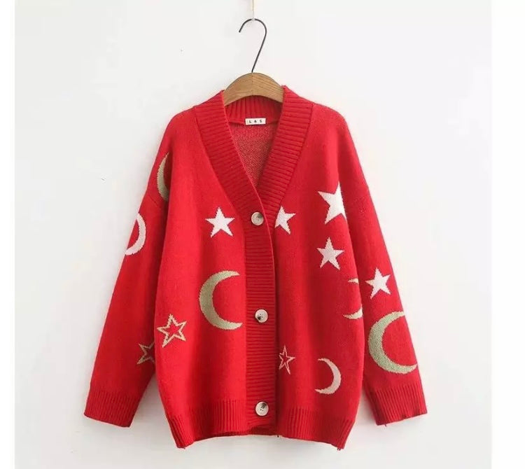 White moon star cardigan