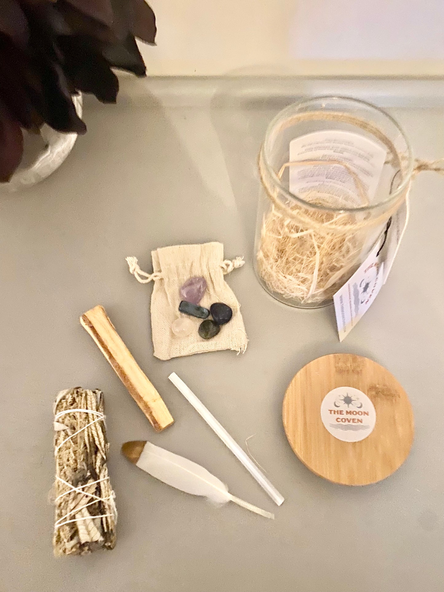 Intuition smudge kit in a jar