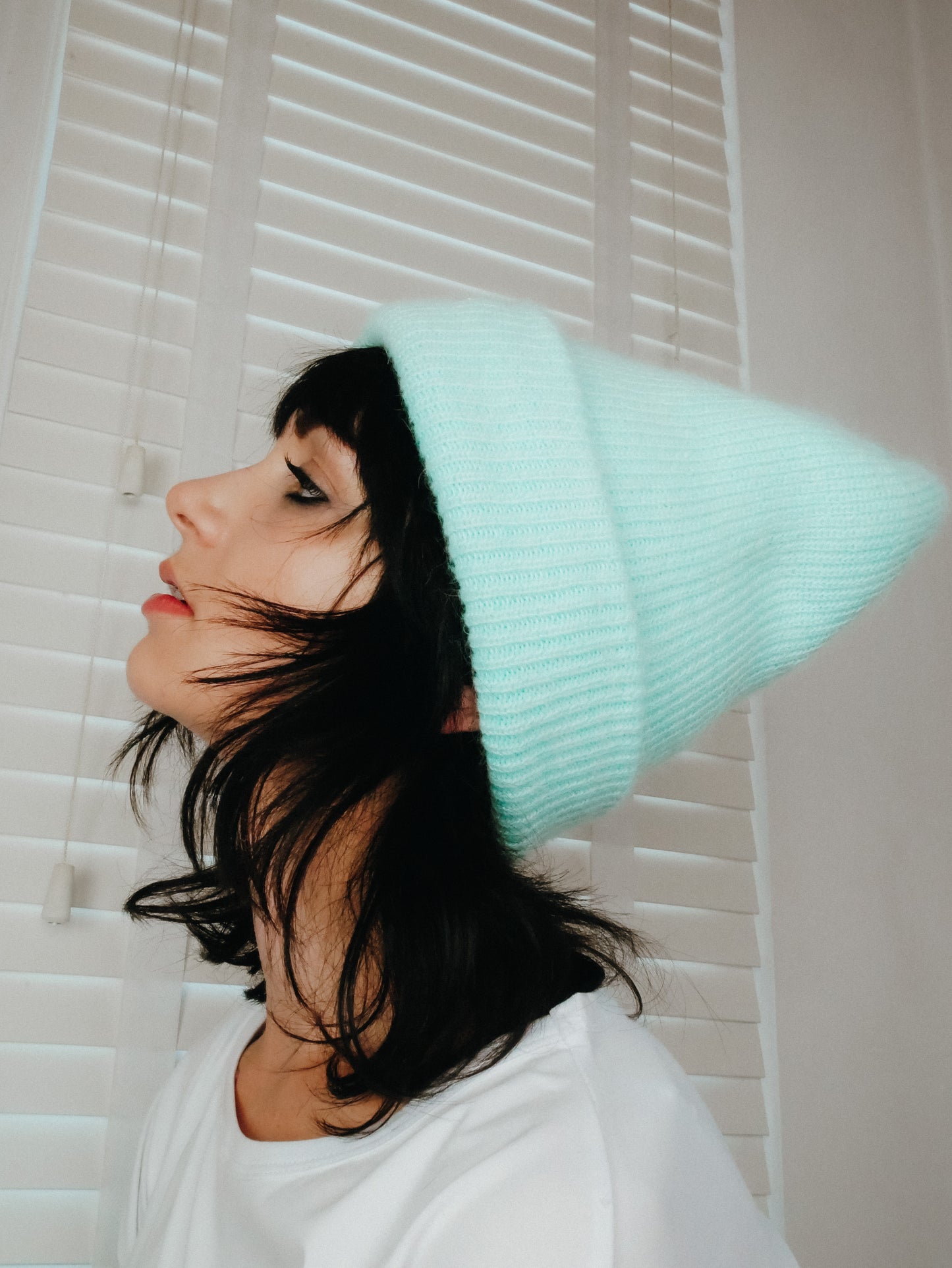 The Green Moon Coven cashmere beanie wool hat