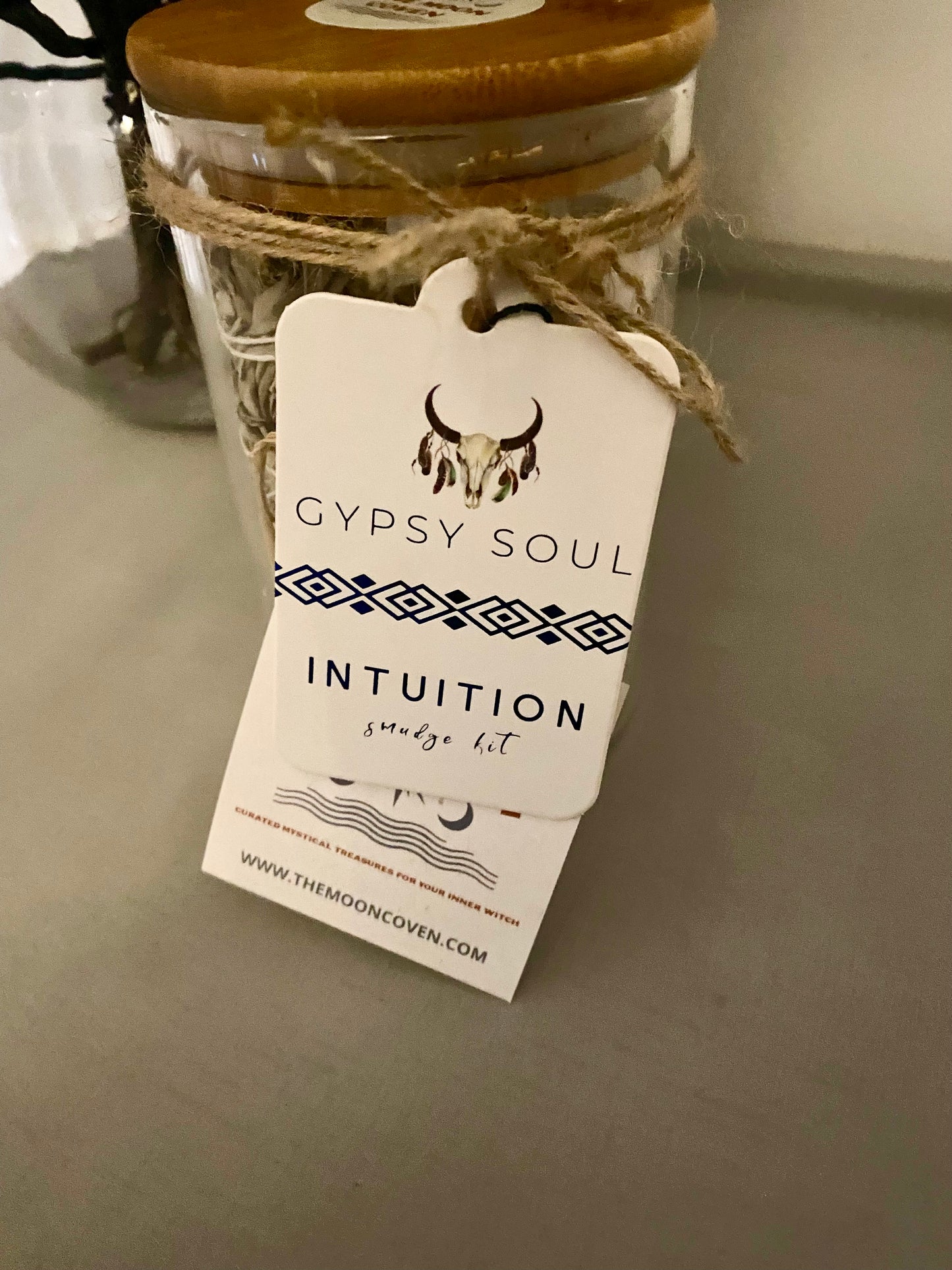 Intuition smudge kit in a jar